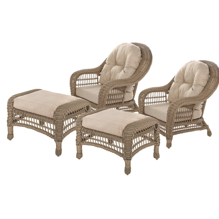 August Grove® Royalton Wicker/Rattan 2 Person Seating Group with